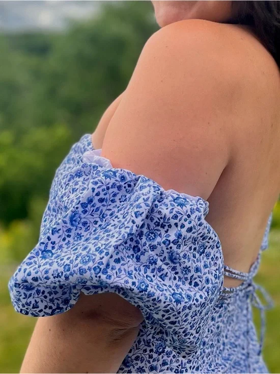 H&M Floral Puff-Sleeve Maxi Dress - Picture 9 of 9